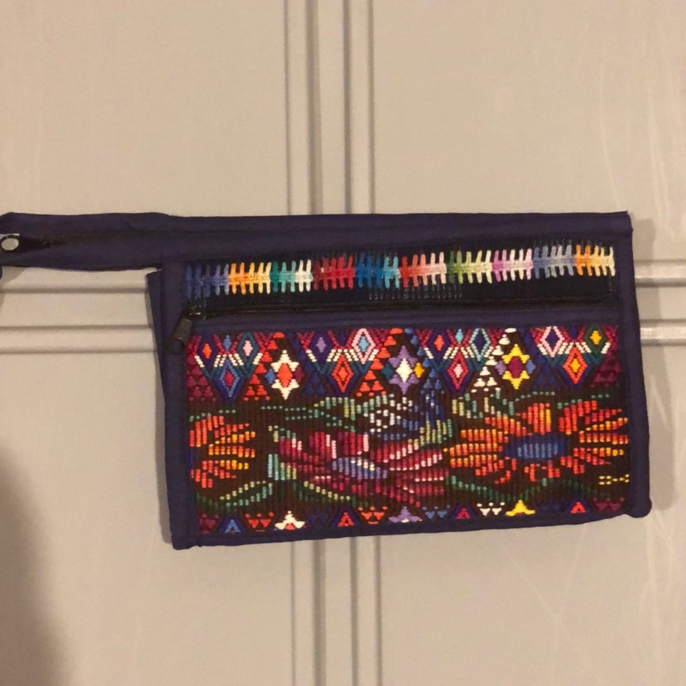 Embroidered Huipil clutch